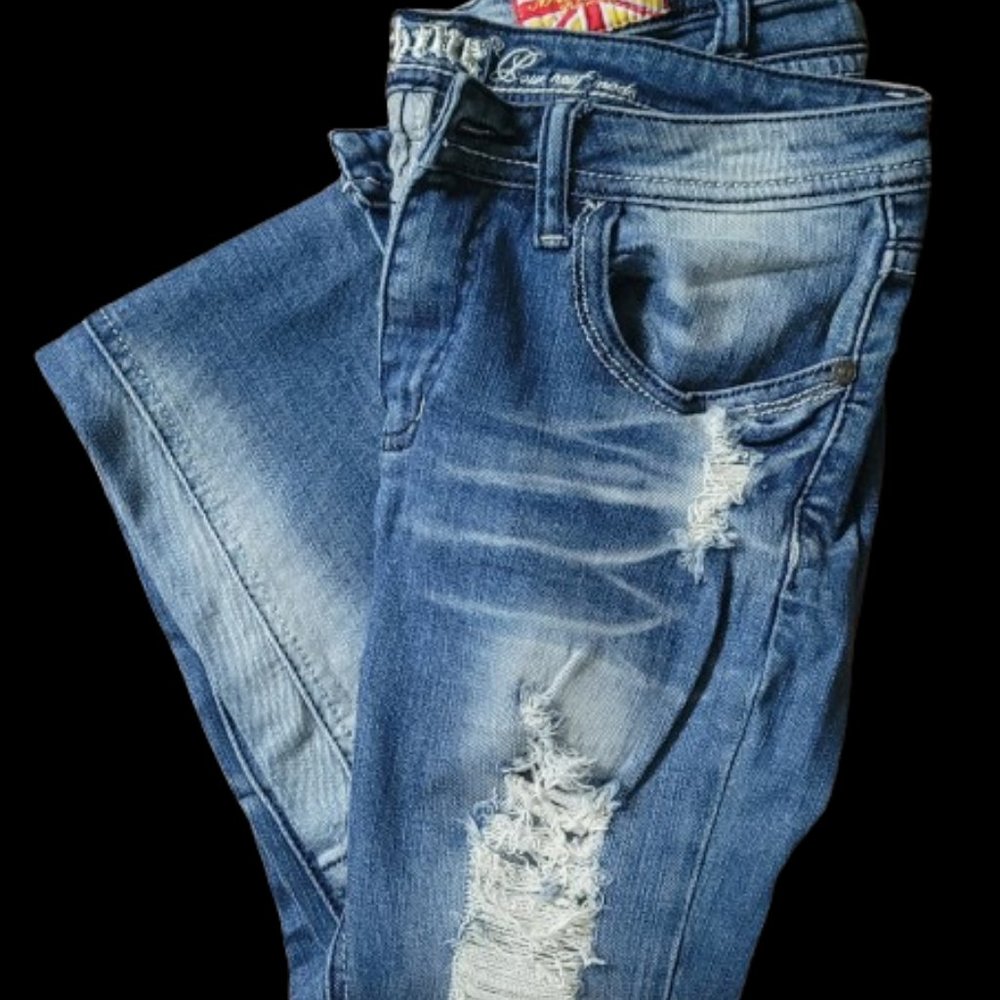 Ripped, skinny jeans